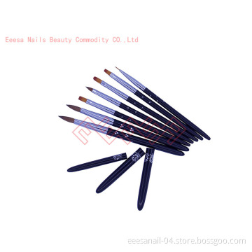 7PCS Metal Handle Kolinsky Sable Nail Brush Set (EN3006)